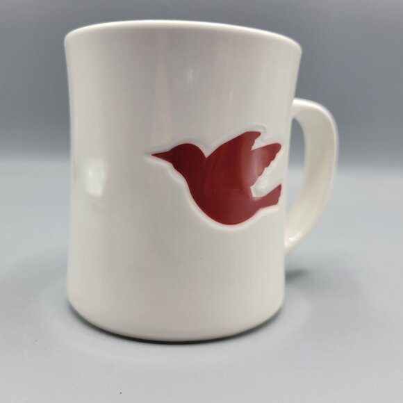 Starbucks Coffee Mug Cup White Red Flying Peace Bird Dove Design 2008 Edition - Picture 10 of 10